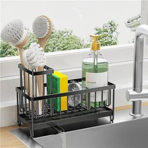 Kitchen Sink Organizer Countertop Rustproof Stainless Steel Storage Essentials